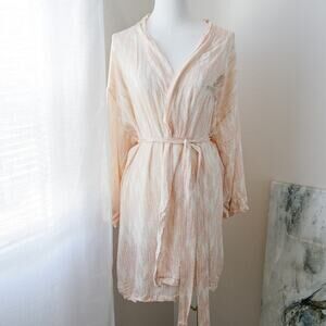 Noho Home Hawaiian Coral Rayon bathrobe  o/s